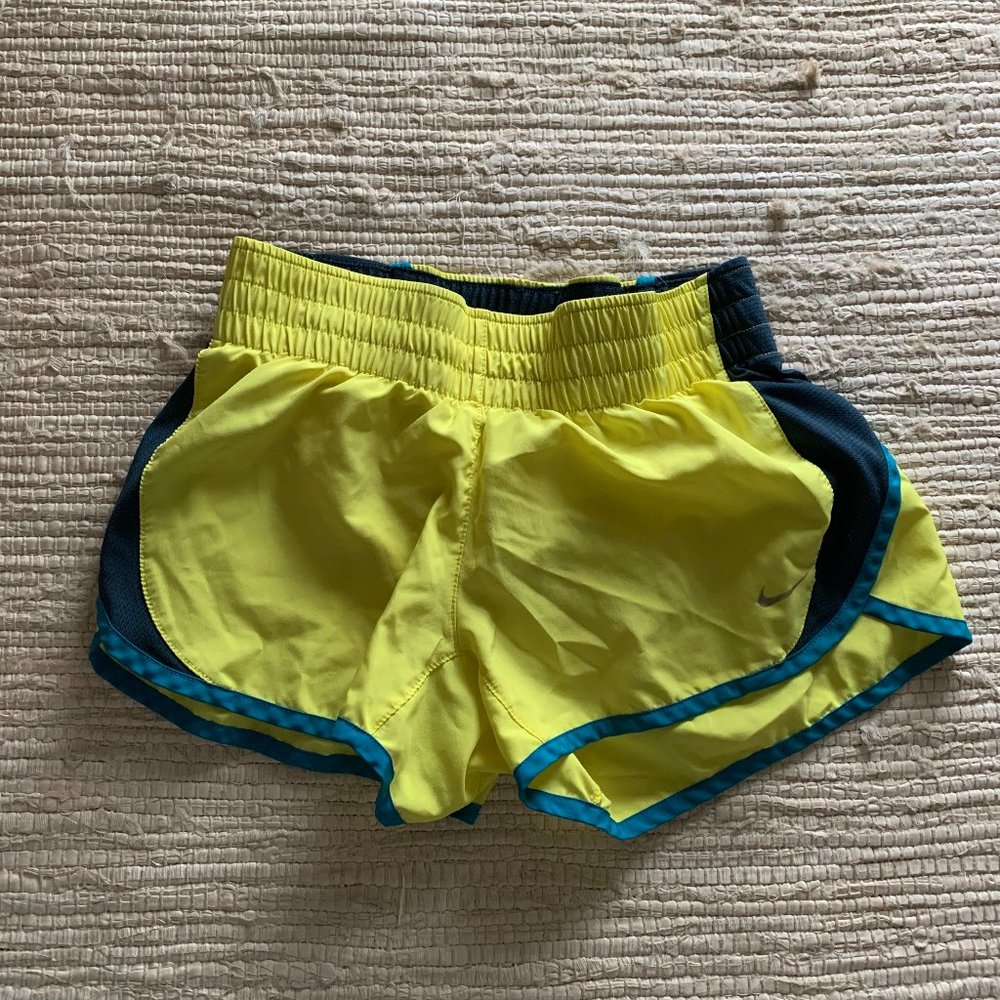 Nike Yellow Running Shorts